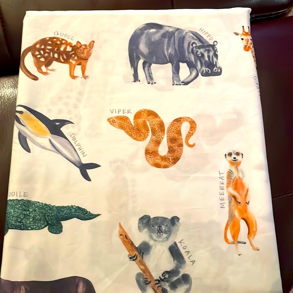 Pottery Barn Animals Top Flat Sheet - Brand New / Never Used